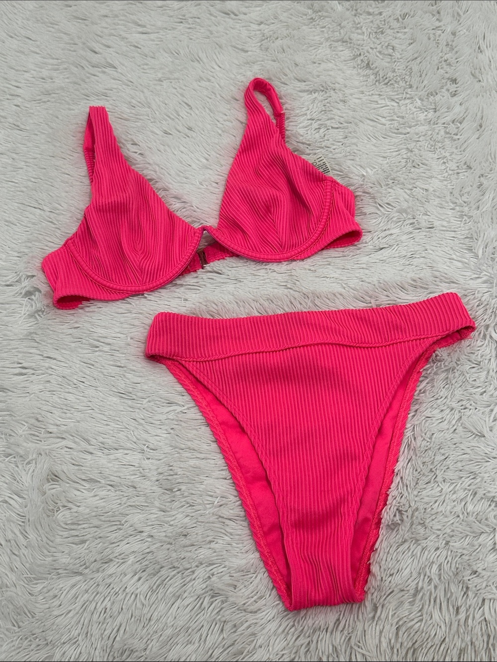🟣 Hollister Ribbed High Rise Cheeky Bikini